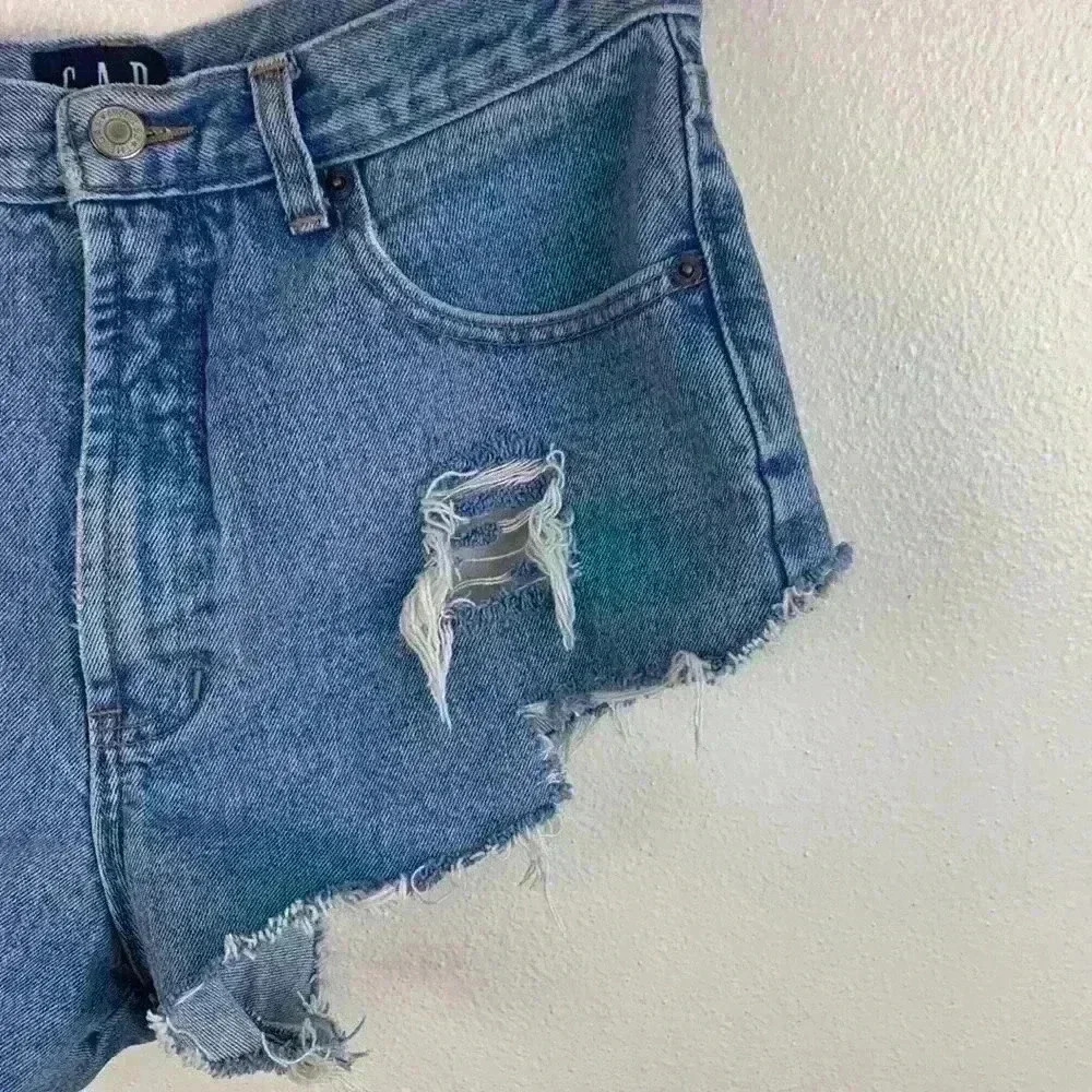 Gap distressed cut offs size 12. - Picture 2 of 7